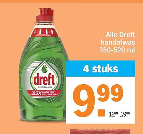 Alle Dreft handafwas 350-520 ml 4 stuks