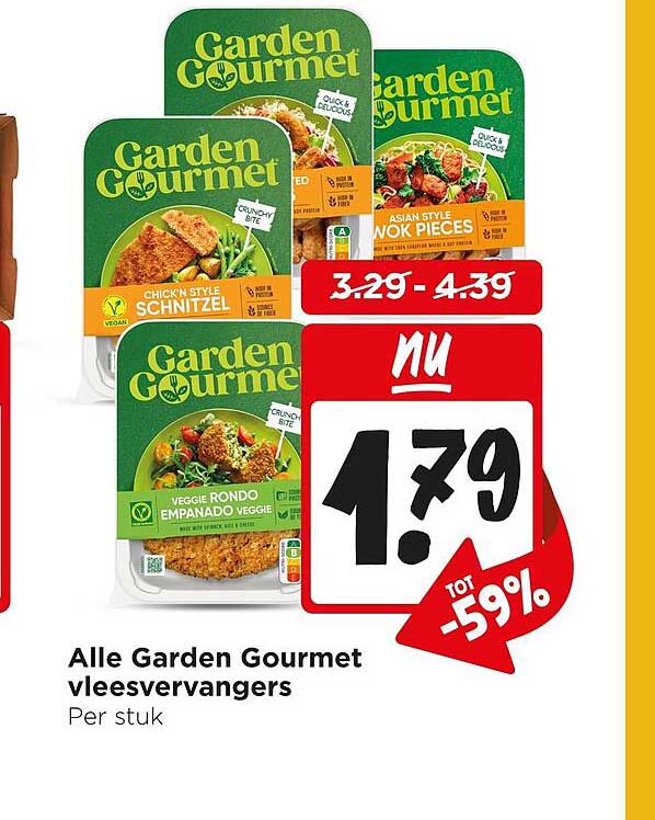 Alle Garden Gourmet vleesvervangers