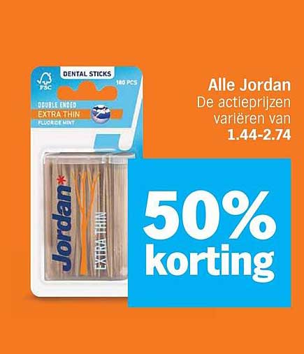 Alle Jordan De actieprijzen variëren van 1.44-2.74 50% korting
