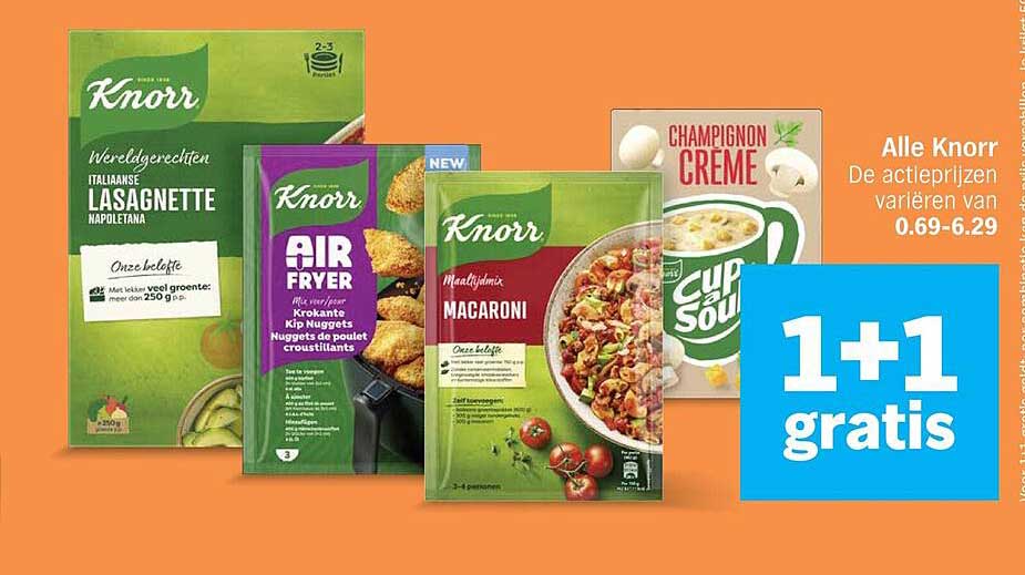 Alle Knorr 1+1 gratis