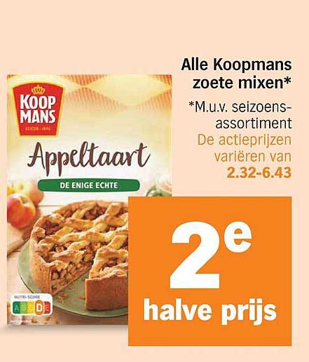 Alle Koopmans zoete mixen* 2e halve prijs
