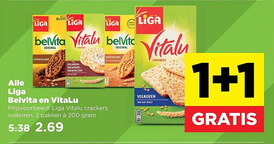 Alle Liga Belvita en VitaLu 1+1 GRATIS