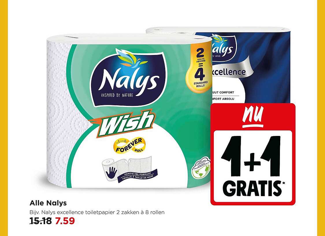 Alle Nalys 1+1 GRATIS