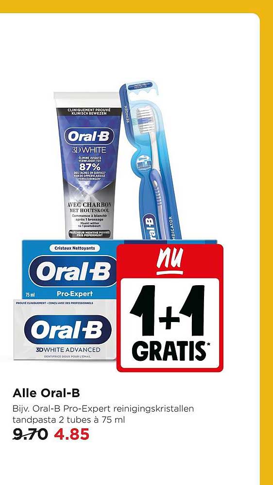Alle Oral-B 1+1 gratis