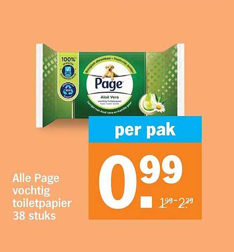 Alle Page vochtig toiletpapier 38 stuks per pak