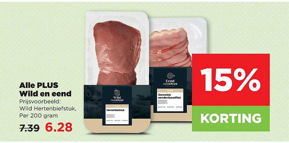 Alle PLUS Wild en eend 15% KORTING