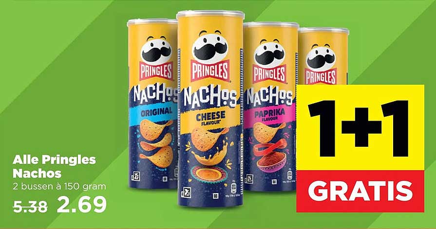 Alle Pringles Nachos 1+1 GRATIS
