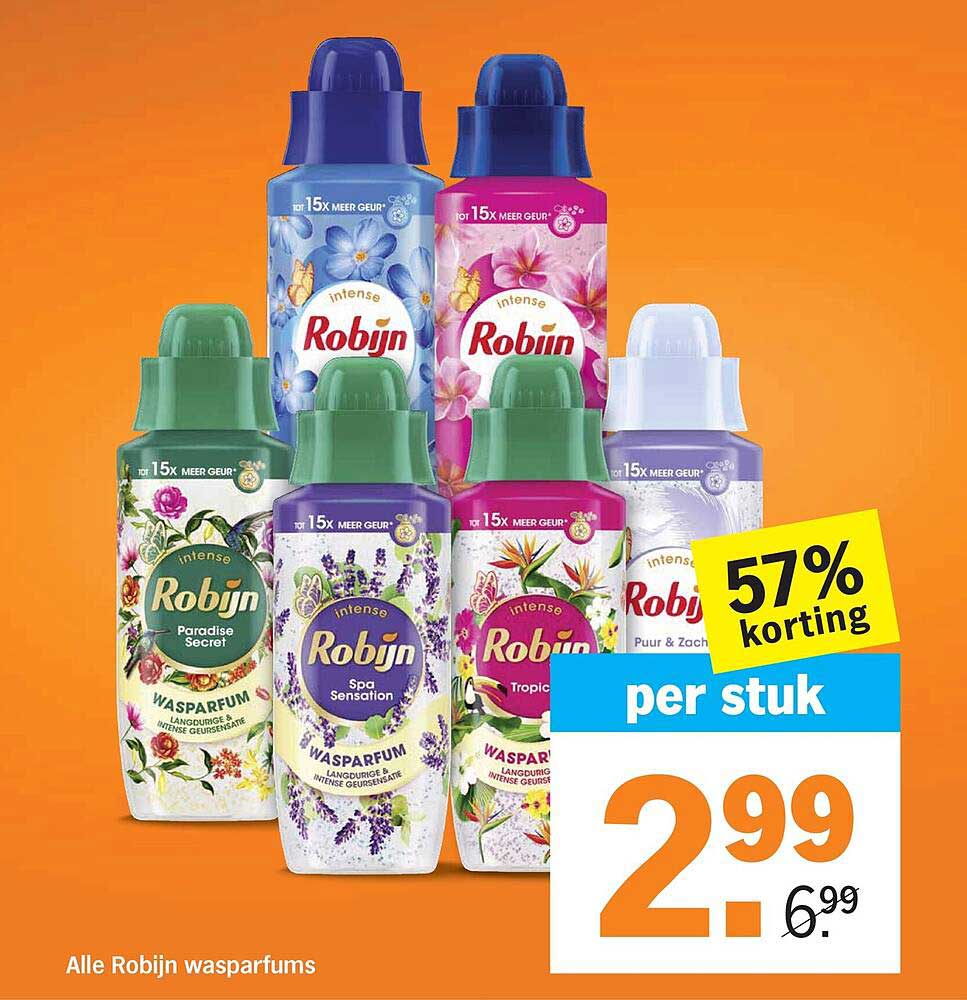 Alle Robijn wasparfums