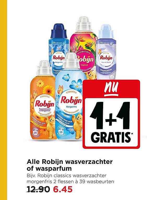 Alle Robijn wasverzachter of wasparfum 1+1 GRATIS