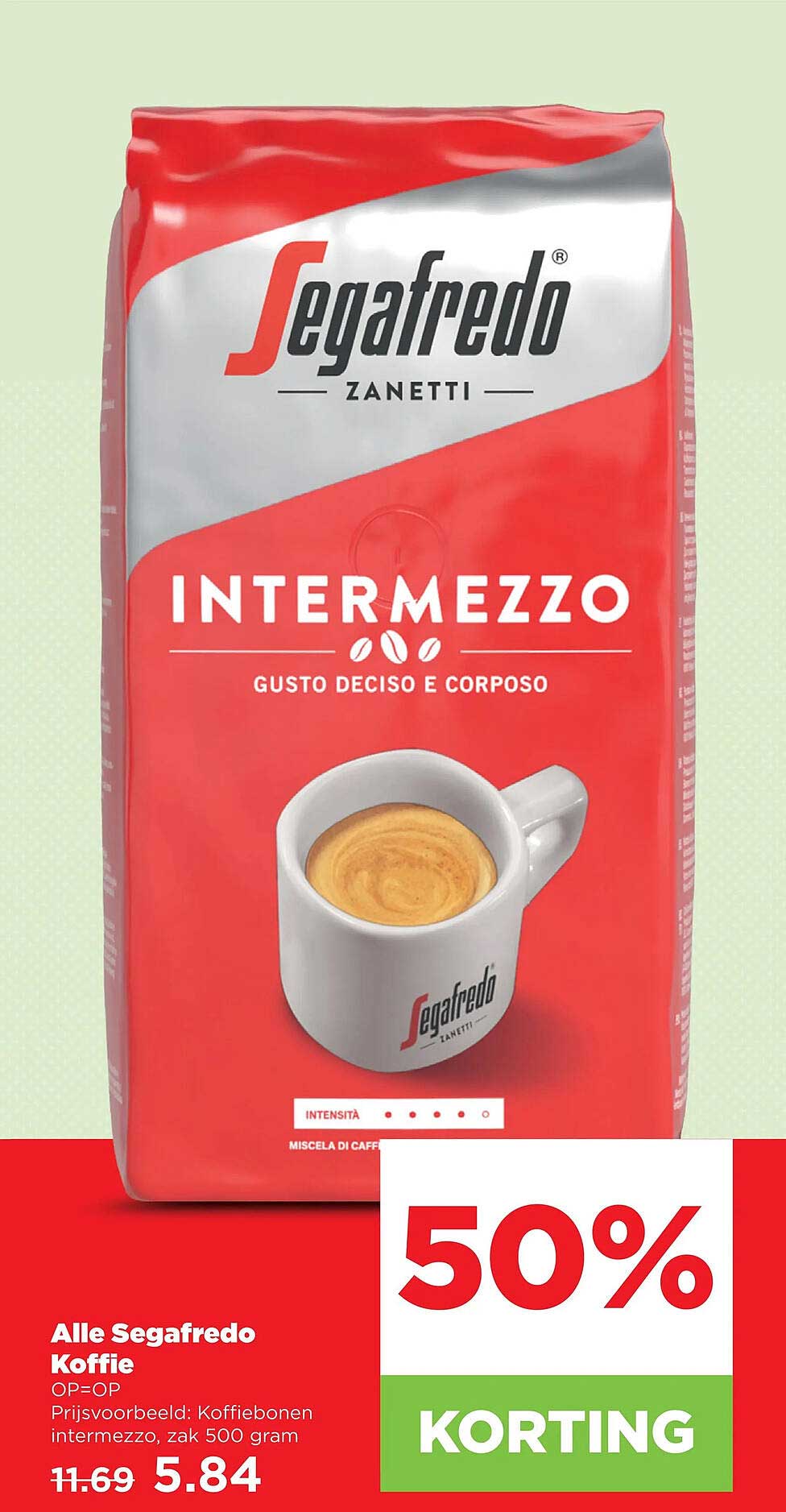 Alle Segafredo Koffie OP=OP 50% KORTING