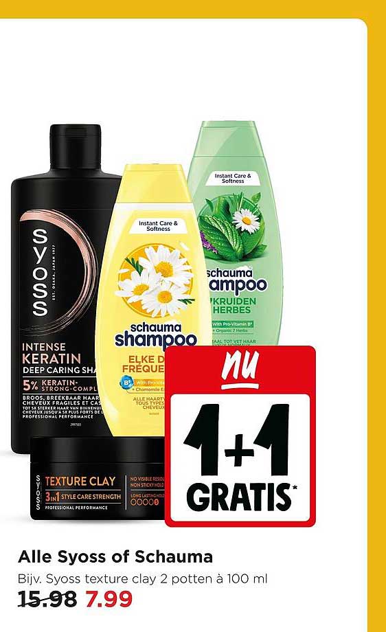 Alle Syoss of Schauma 1+1 gratis