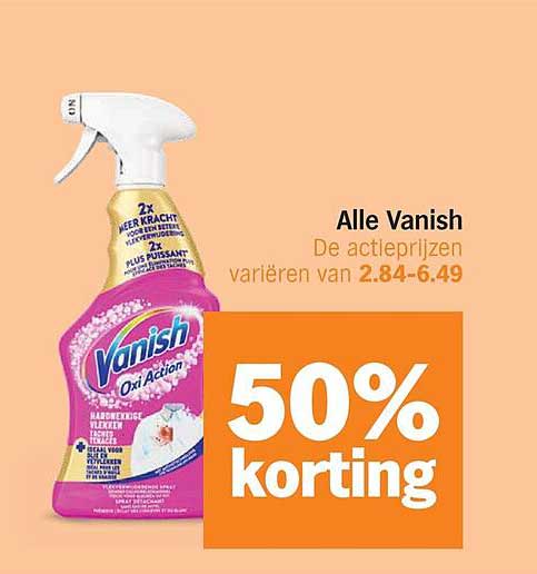Alle Vanish 50% korting