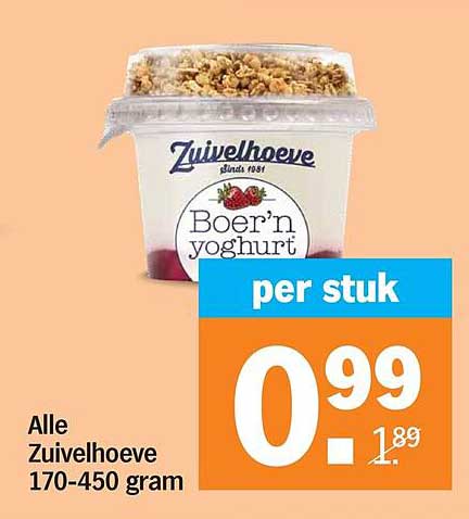 Alle Zuivelhoeve 170-450 gram per stuk