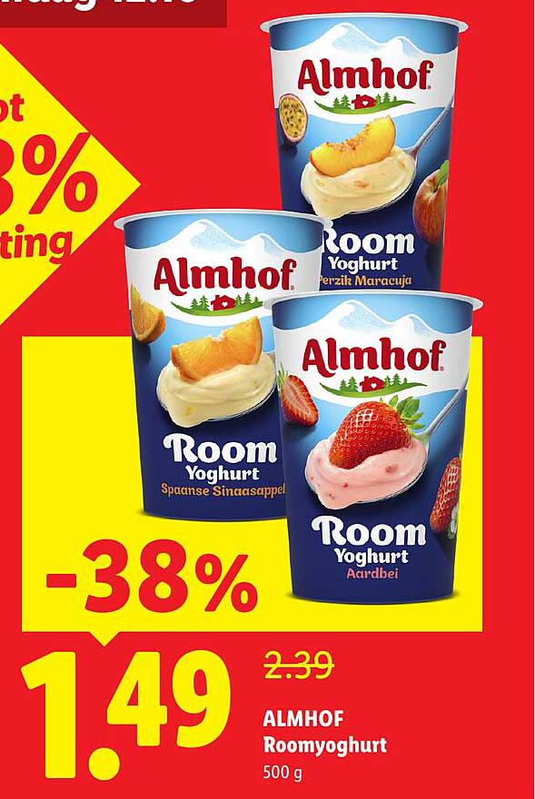 ALMHOF Roomyoghurt 500 g