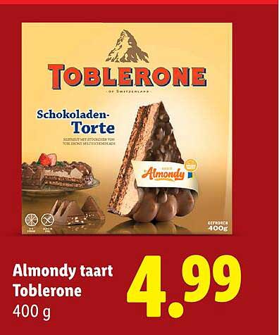 Almondy taart Toblerone 400 g