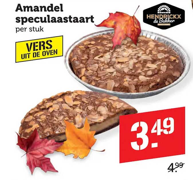 Amandel speculaastaart per stuk VERS UIT DE OVEN