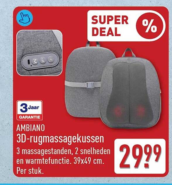 AMBIANO 3D-rugmassagekussens
