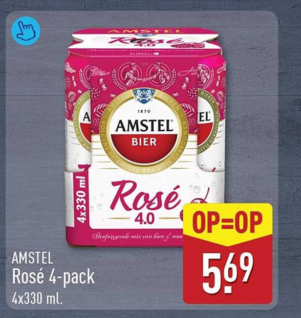 AMSTEL Rosé 4-pack 4x330 ml. OP=OP