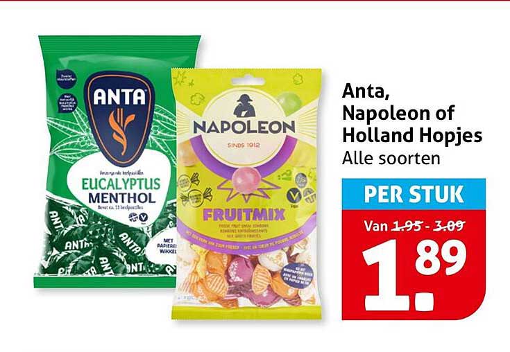 Anta, Napoleon of Holland Hopjes Alle soorten PER STUK