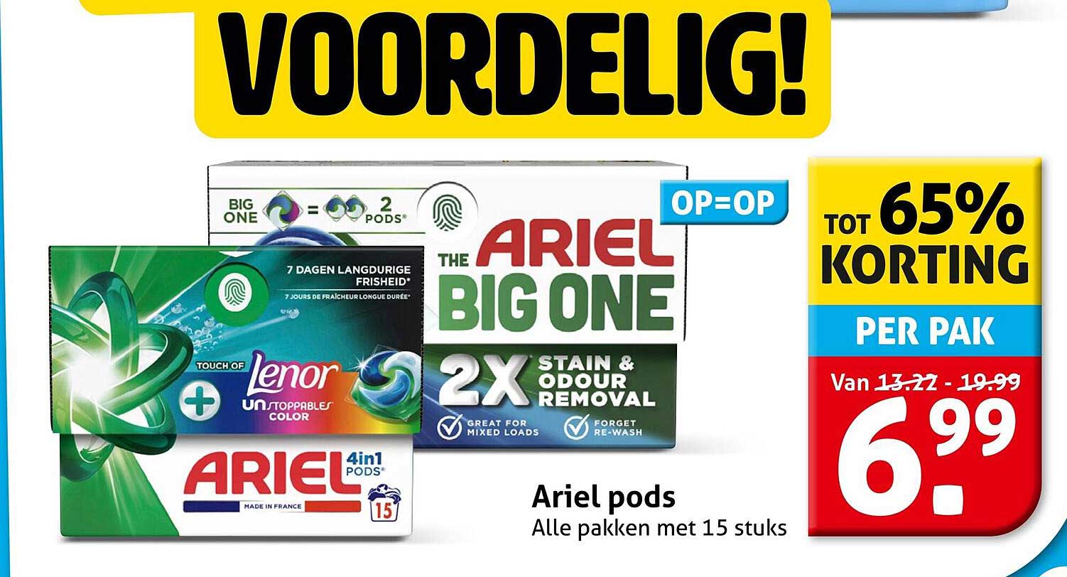 Ariel pods Alle pakken met 15 stuks