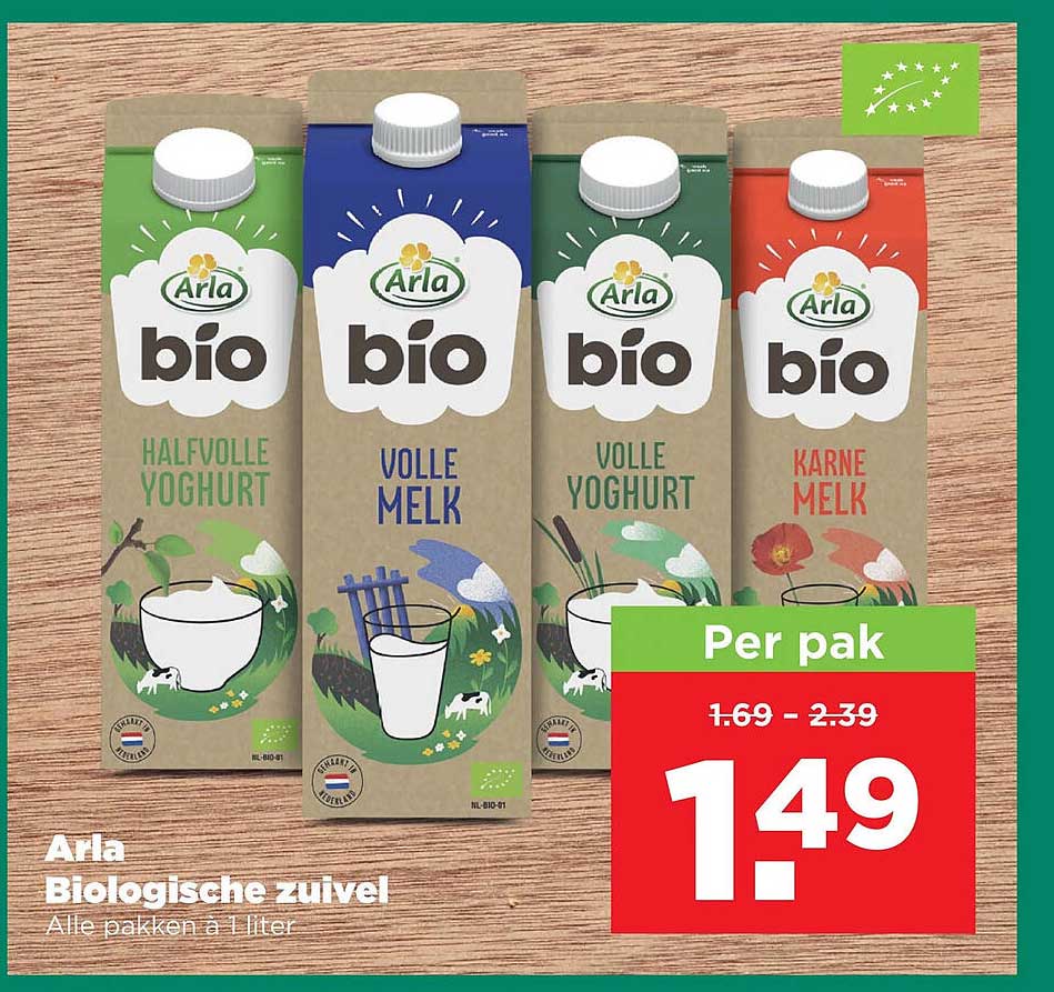 Arla Biologische zuivel Alle pakken a 1 liter