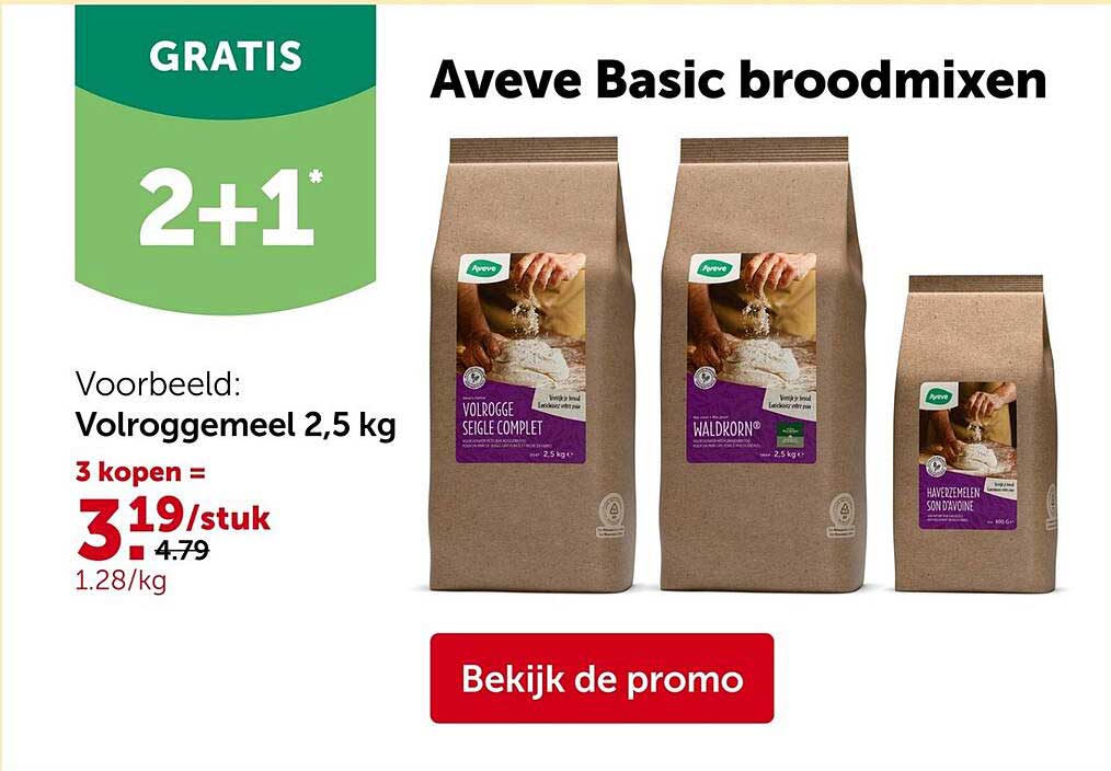 Aveve Basic broodmixen GRATIS 2+1