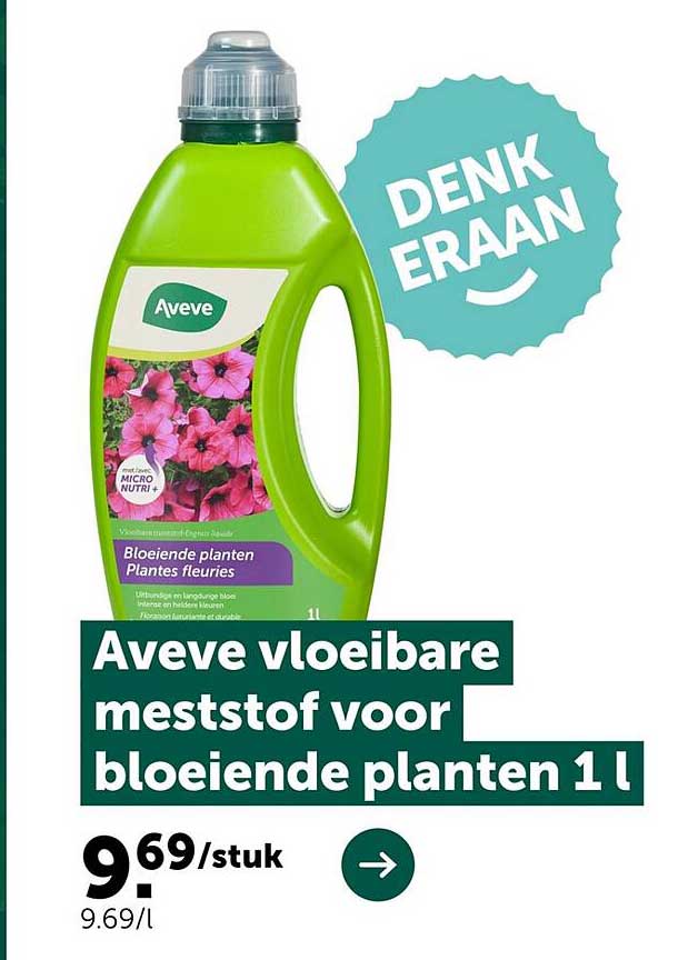 Aveve vloeibare meststof voor bloeiende planten 1 l