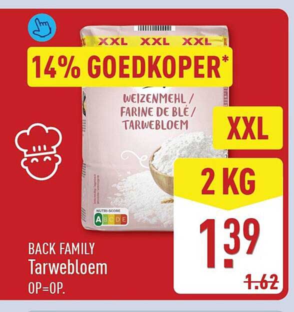 Back Family Tarwebloem OP=OP. 14% GOEDKOPER* XXL 2 KG