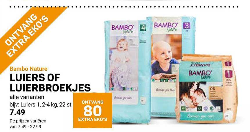 Bambo Nature LUIERS OF LUIERBROEKJES alle varianten