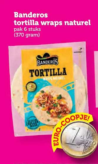 Banderos tortilla wraps naturel pak 6 stuks (370 gram)