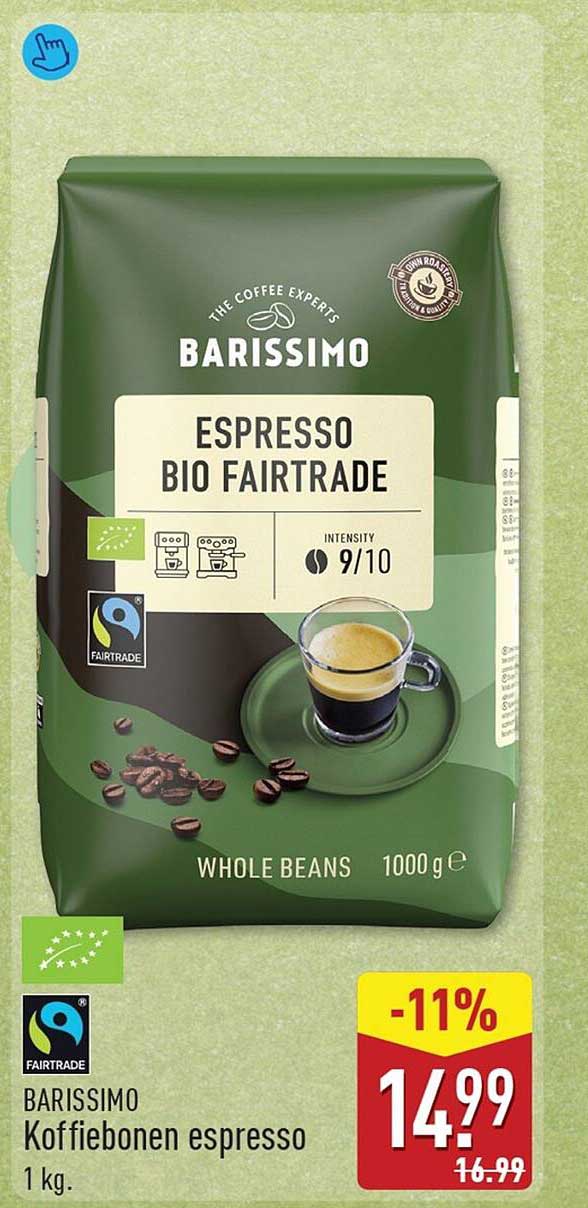 BARISSIMO Koffiebonen espresso 1 kg. -11%