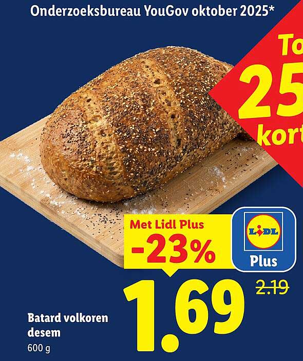 Batard volkoren desem 600 g