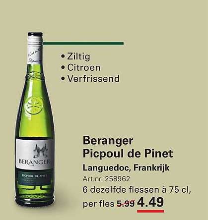 Beranger Picpoul de Pinet Languedoc, Frankrijk