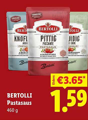 BERTOLLI Pastasaus 460 g