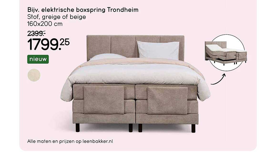 Bijv. elektrische boxspring Trondheim