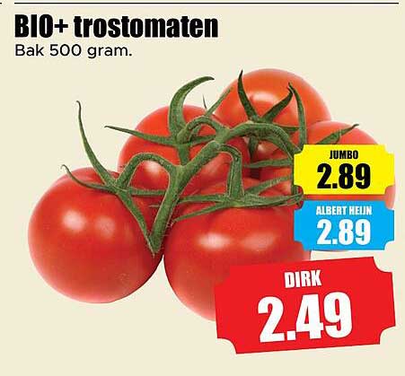 BIO+ trostomaten Bak 500 gram.