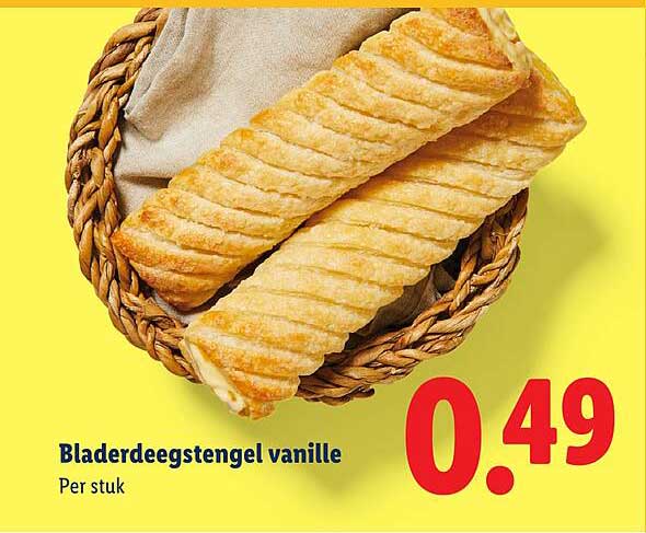 Bladerdeegstengel vanille