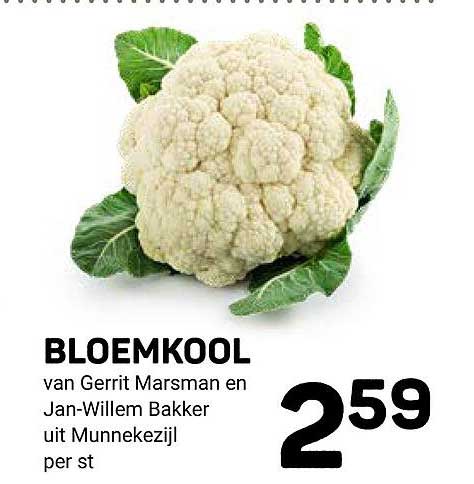 BLOEMKOOL van Gerrit Marsman en Jan-Willem Bakker uit Munnekezijl per st