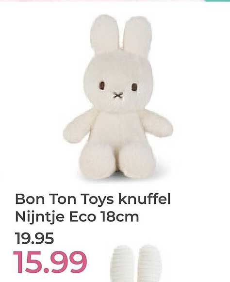 Bon Ton Toys knuffel Nijntje Eco 18cm