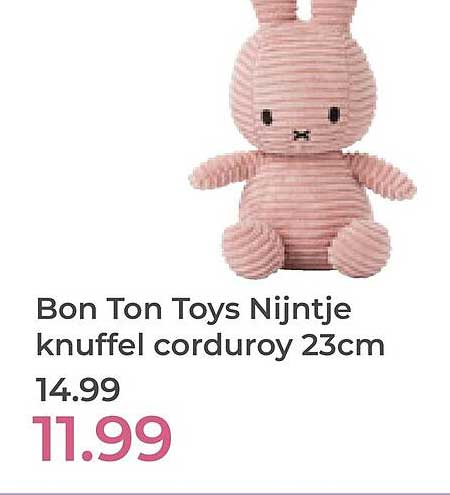 Bon Ton Toys Nijntje knuffel corduroy 23cm