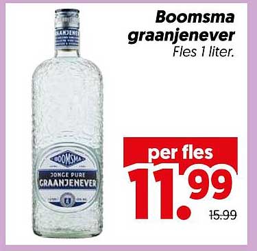 Boomsma graanjenever Fles 1 liter