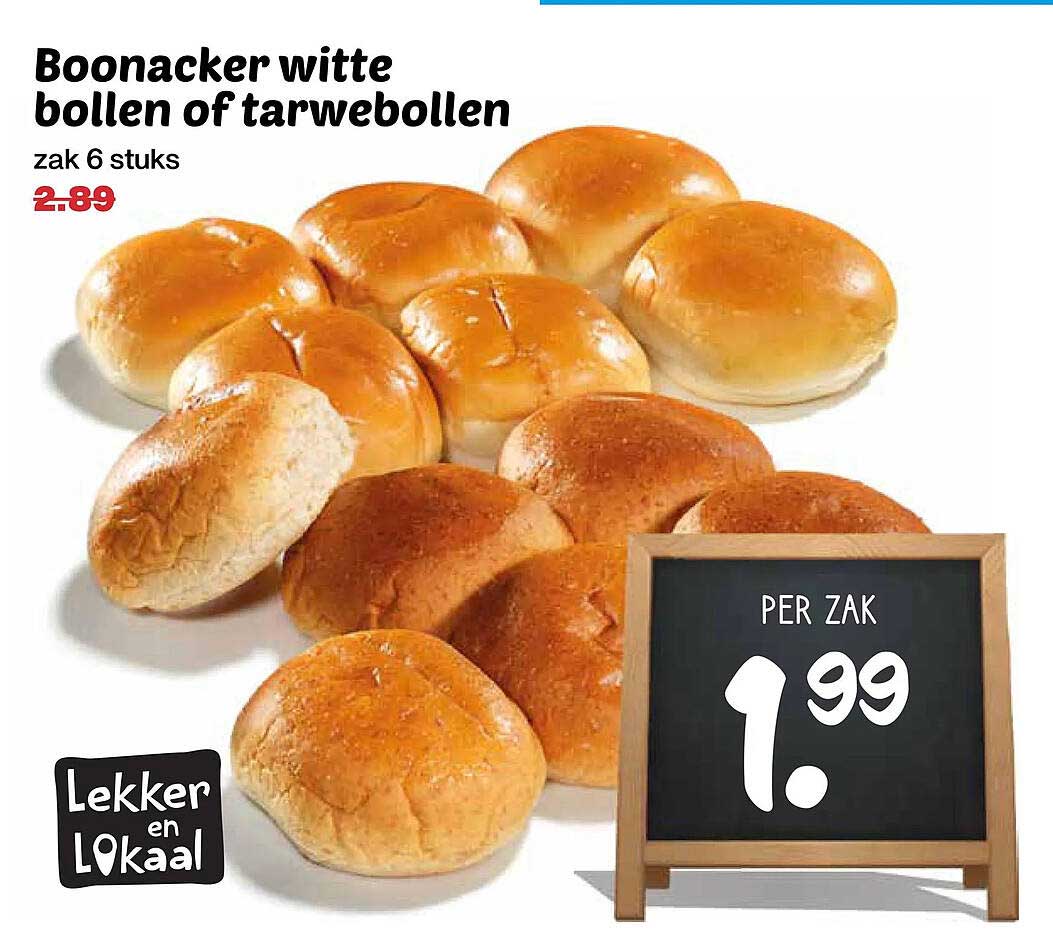 Boonacker witte bollen of tarwebollen