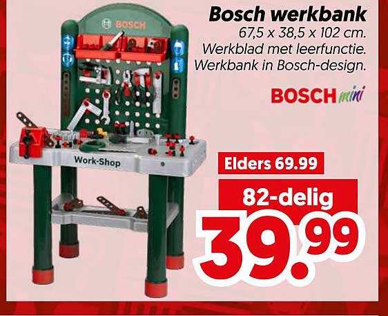 Bosch werkbank 82-delig