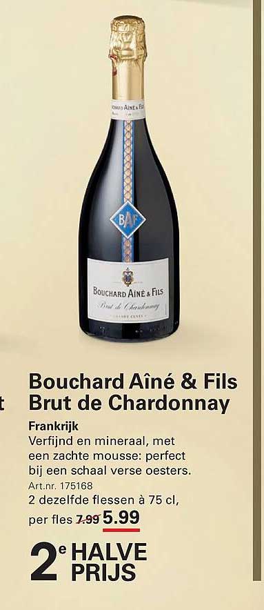 Bouchard Aîné & Fils Brut de Chardonnay 2e halve prijs