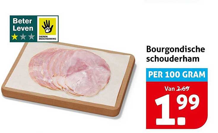 Bourgondische schouderham PER 100 GRAM