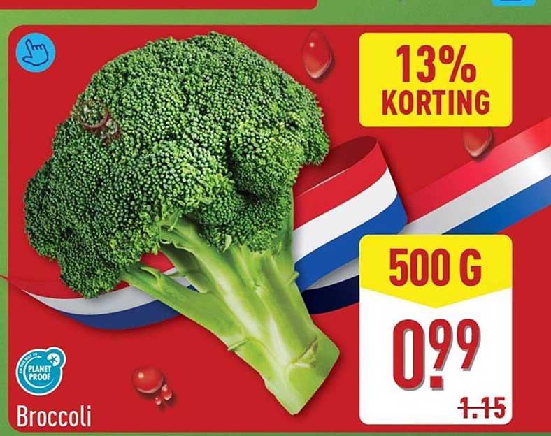Broccoli 500 g 13% korting