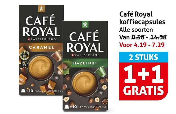 Café Royal koffiecapsules Alle soorten 1+1 gratis