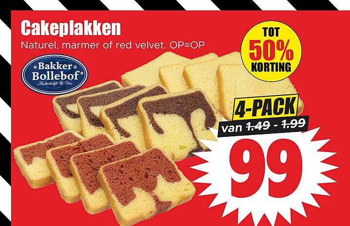 Cakeplakken Naturel, marmer of red velvet. OP=OP 4-PACK TOT 50% KORTING
