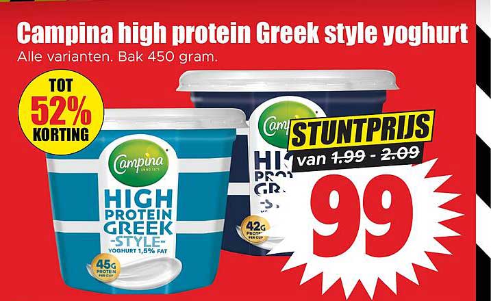 Campina high protein Greek style yoghurt