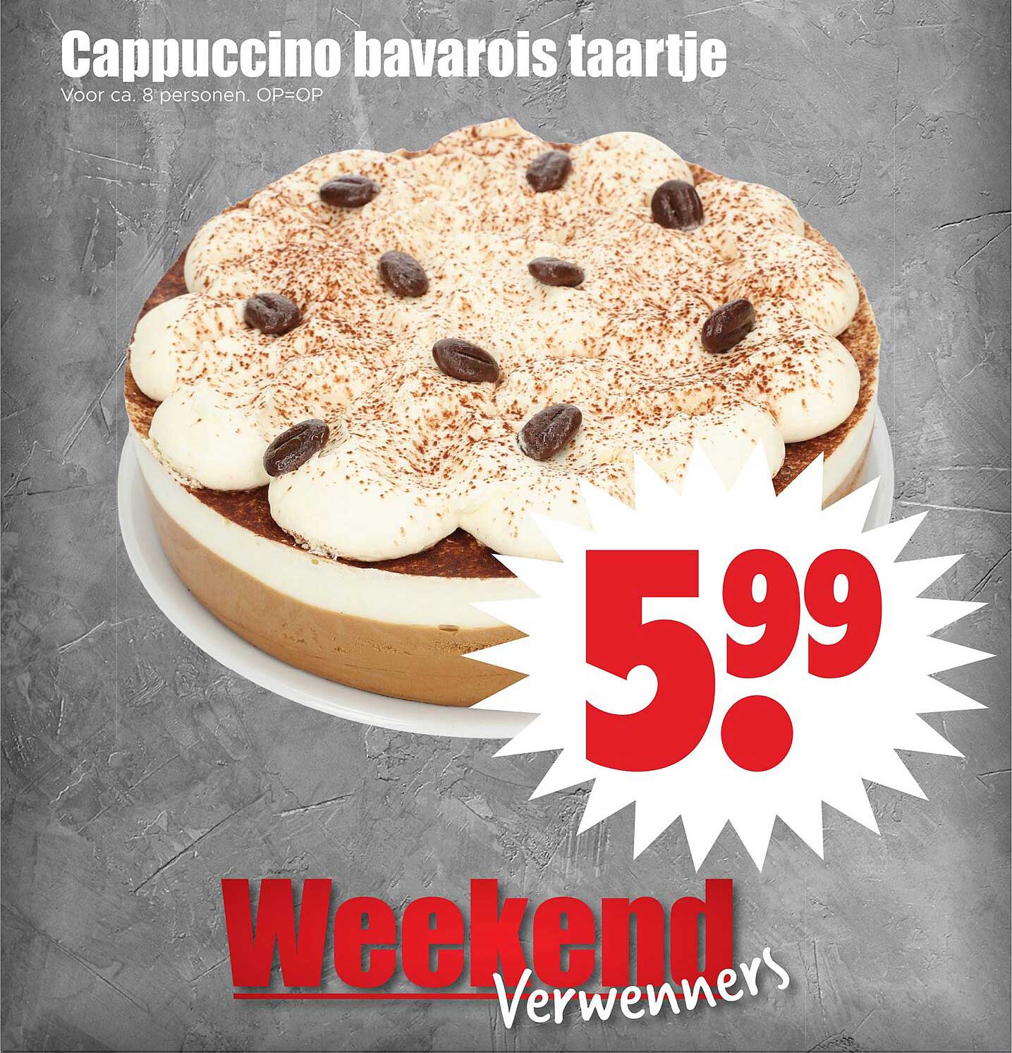 Cappuccino bavarois taartje